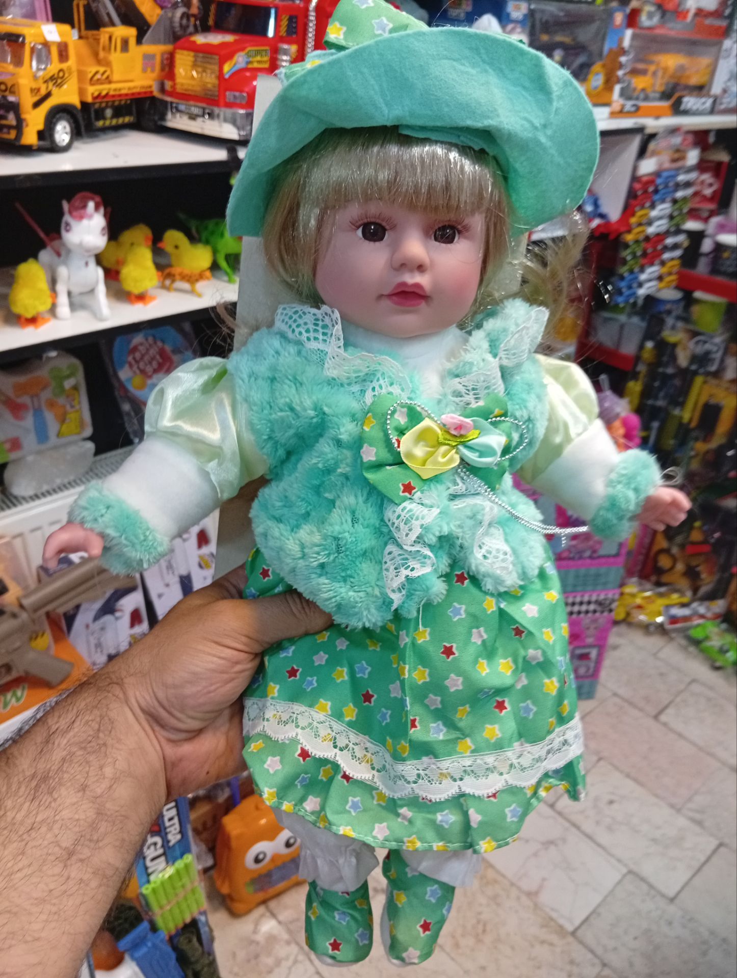 عروسک طرح سرامیکی آواز خوان ۱۶ اینچ